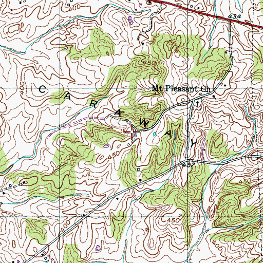 Topographic Map of Williamson Grove School, TN