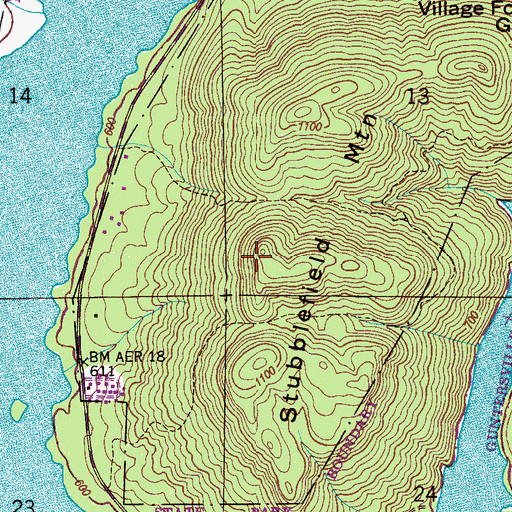 Topographic Map of Stubblefield Mountain, AL