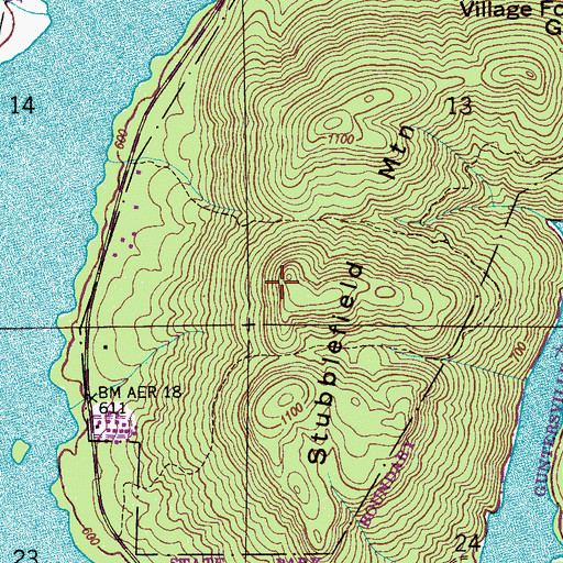 Topographic Map of Stubblefield Mountain, AL