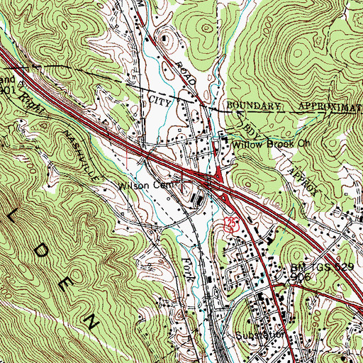 Topographic Map of Wilson Cemetery, TN