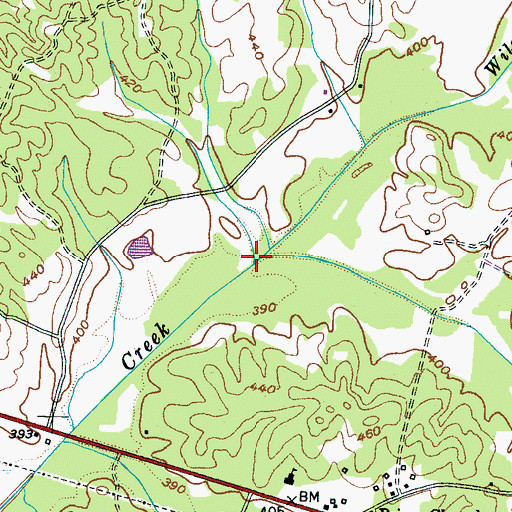 Topographic Map of Wilson Creek, TN