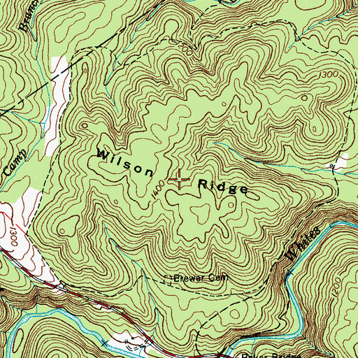Topographic Map of Wilson Ridge, TN