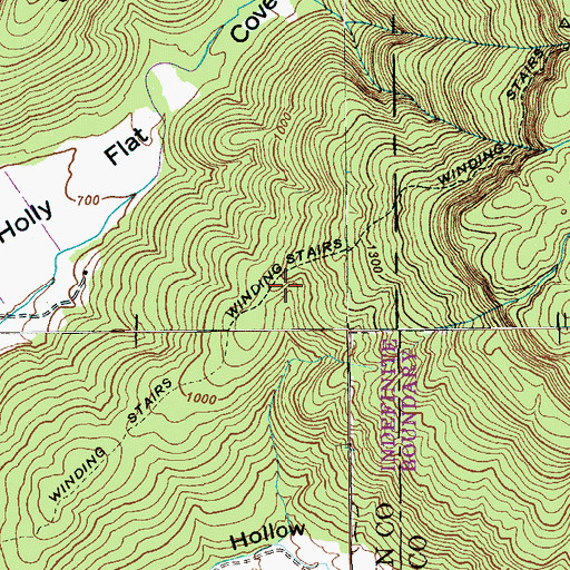 Topographic Map of Winding Stairs, TN