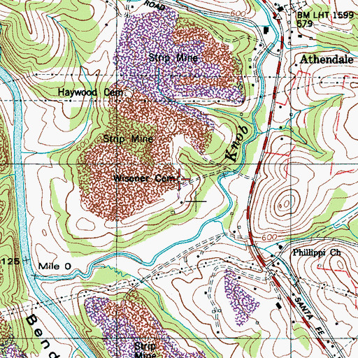 Topographic Map of Wisener Cemetery, TN