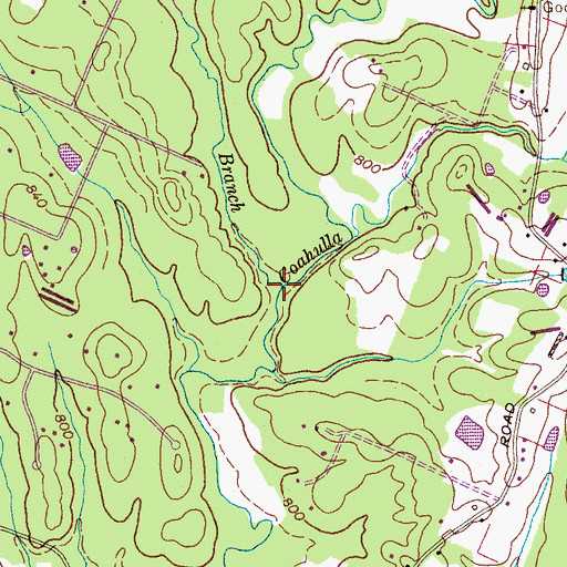 Topographic Map of Wolf Branch, TN