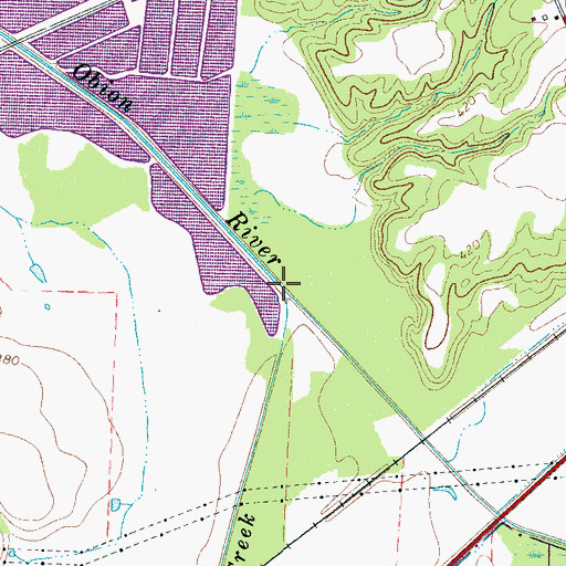 Topographic Map of Wolf Creek, TN