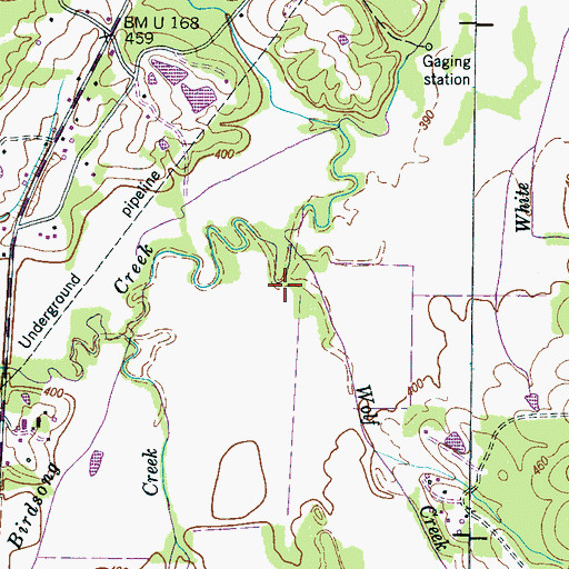 Topographic Map of Wolf Creek, TN