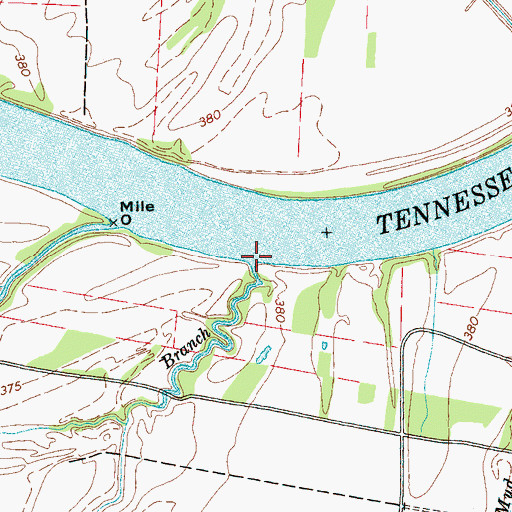 Topographic Map of Wolf Pen Branch, TN