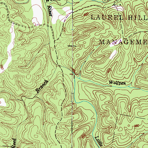 Topographic Map of Wolfpen Branch, TN