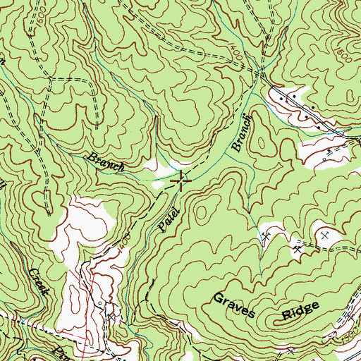 Topographic Map of Wolfpen Branch, TN