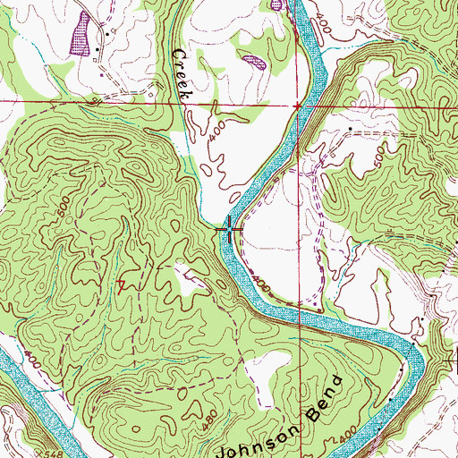 Topographic Map of Sugar Creek, AL