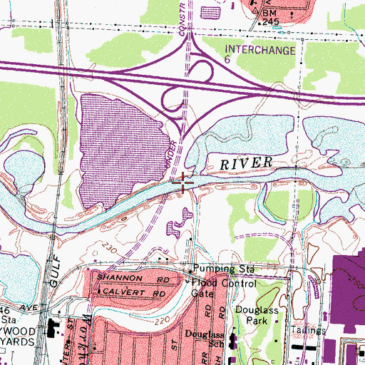 Topographic Map of Workhouse Bayou, TN