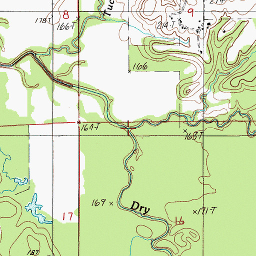 Topographic Map of Sullivan Branch, AL