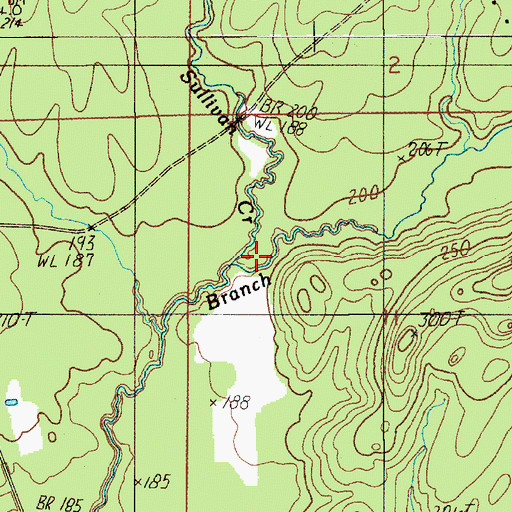Topographic Map of Sullivan Creek, AL