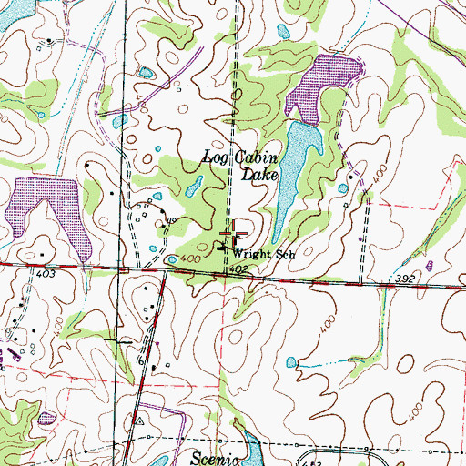 Topographic Map of Wright School, TN