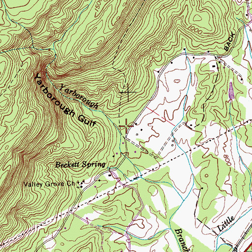 Topographic Map of Yarborough Gulf, TN