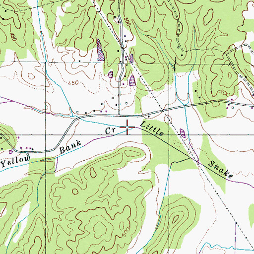 Topographic Map of Yellow Bank Creek, TN