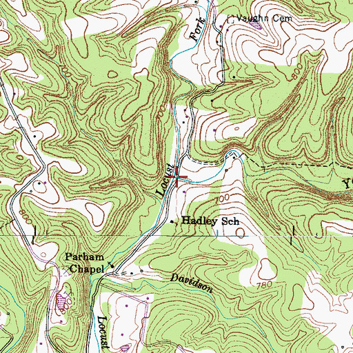 Topographic Map of Younger Creek, TN