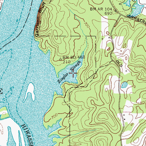 Topographic Map of Ziegler Slough, TN