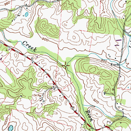Topographic Map of Zion Branch, TN