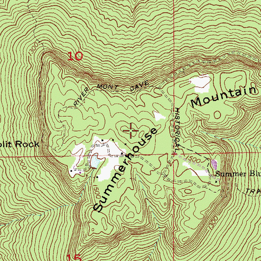 Topographic Map of Summerhouse Mountain, AL