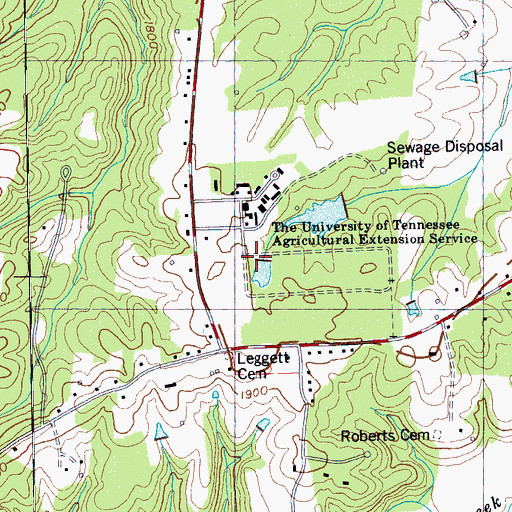 Topographic Map of Four-H Club Camp, TN