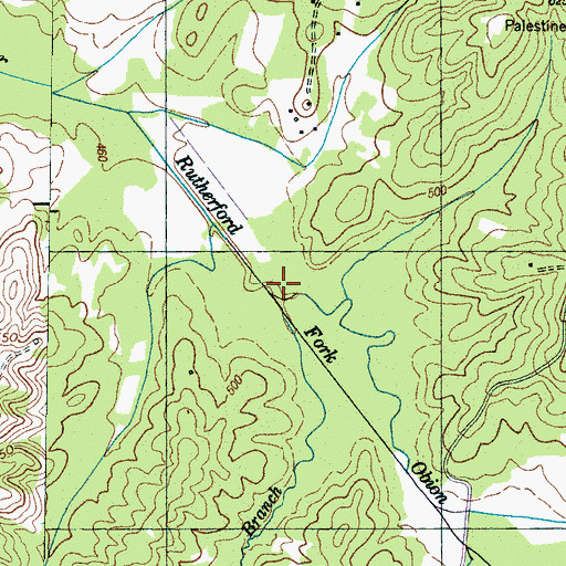 Topographic Map of Buggy Branch, TN