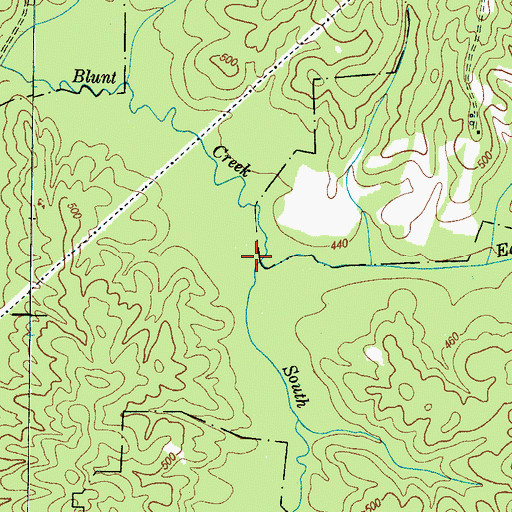 Topographic Map of South Fork Blunt Creek, TN