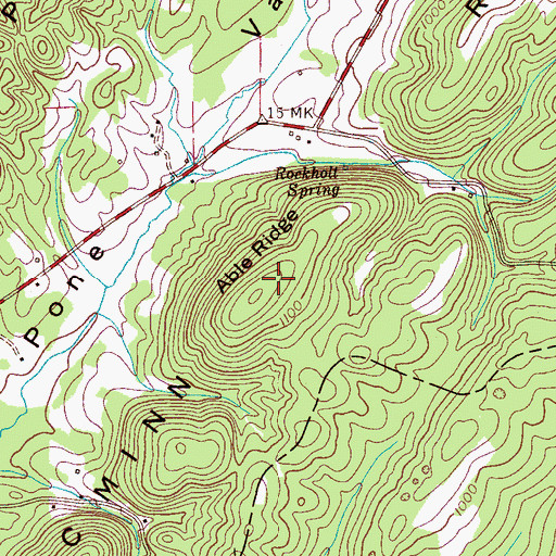 Topographic Map of Able Ridge, TN