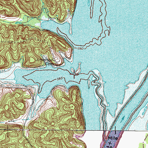 Topographic Map of Acree Creek, TN