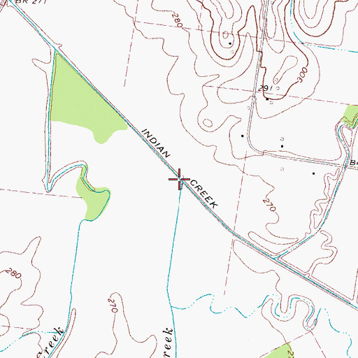 Topographic Map of Adkinson Creek, TN