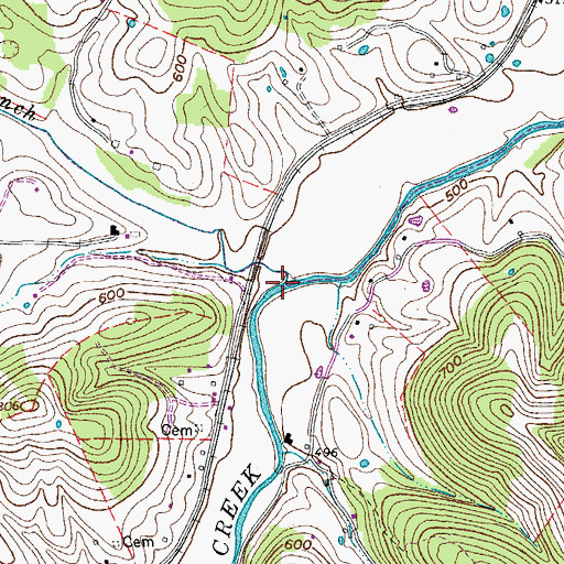 Topographic Map of Agee Branch, TN