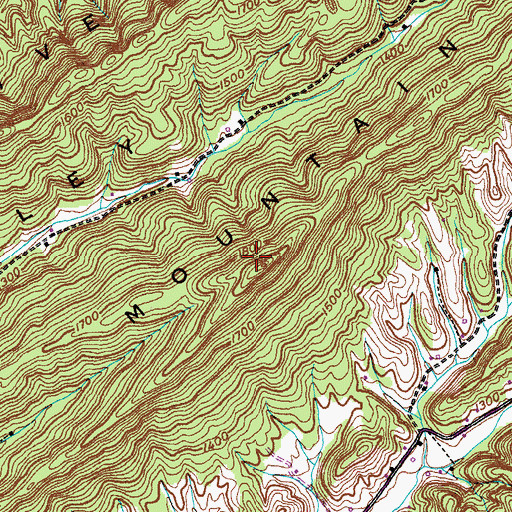 Topographic Map of Alec Mountain, TN