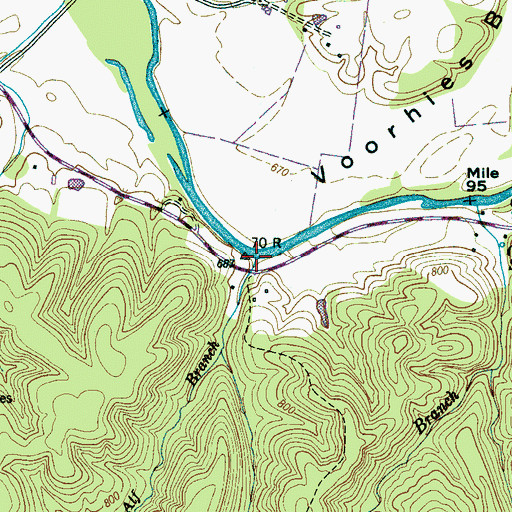 Topographic Map of Alf Branch, TN
