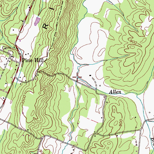 Topographic Map of Allen Branch, TN