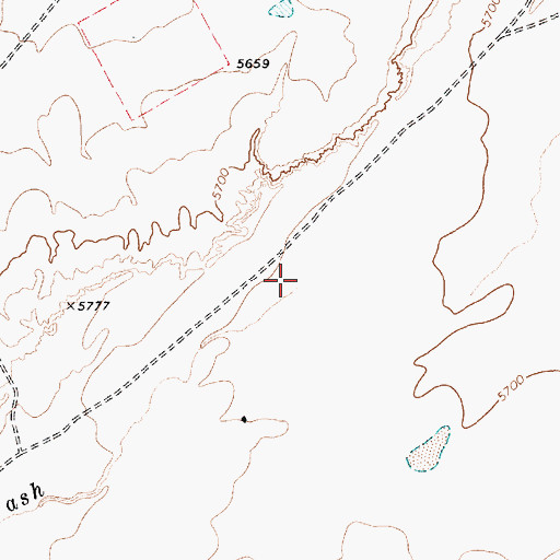 Topographic Map of Tse Ba Ni Zi Ni Wash, AZ