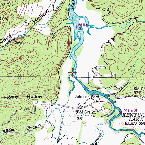 Topographic Map of Altom Branch, TN