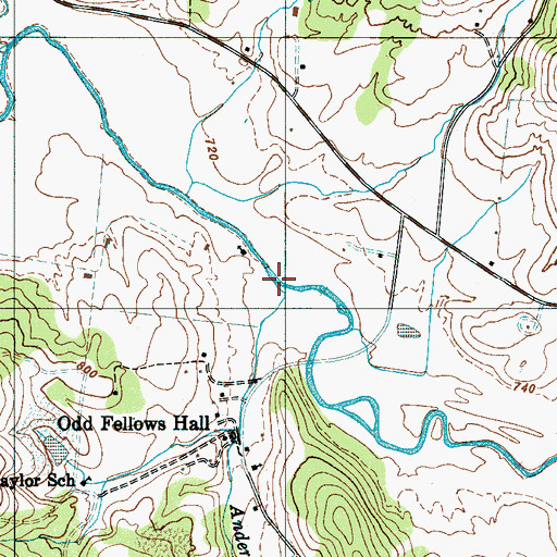 Topographic Map of Anderson Branch, TN