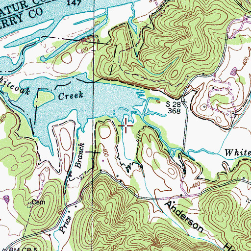 Topographic Map of Anderson Hollow, TN