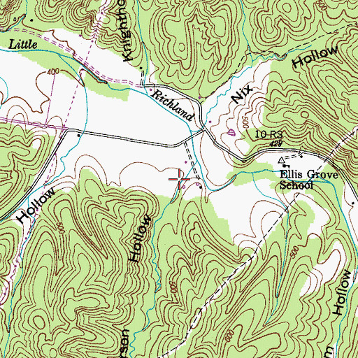Topographic Map of Anderson Hollow, TN