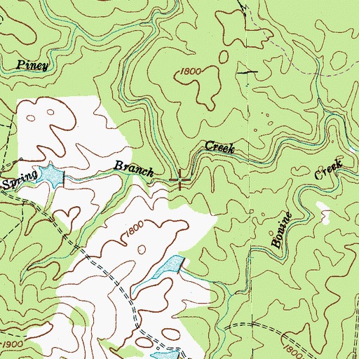Topographic Map of Anderson Spring Branch, TN