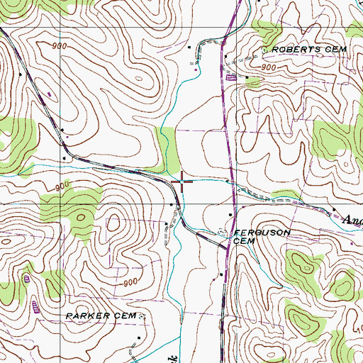Topographic Map of Anderton Branch, TN