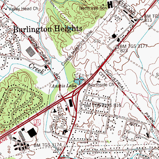 Topographic Map of Anstis Lake, TN