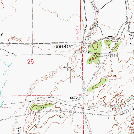 Topographic Map of Tse Bonito Wash, AZ