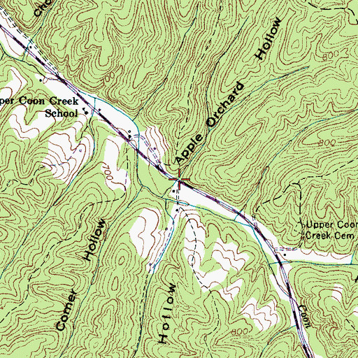 Topographic Map of Apple Orchard Hollow, TN