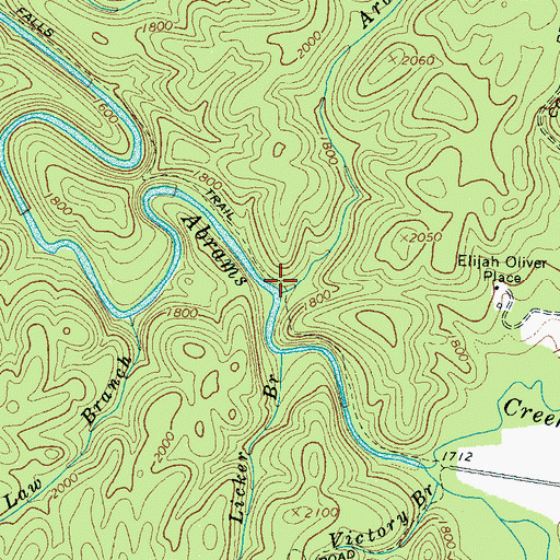 Topographic Map of Arbutus Branch, TN