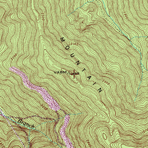 Topographic Map of Arch Mountain, TN