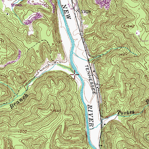 Topographic Map of Armstrong Branch, TN