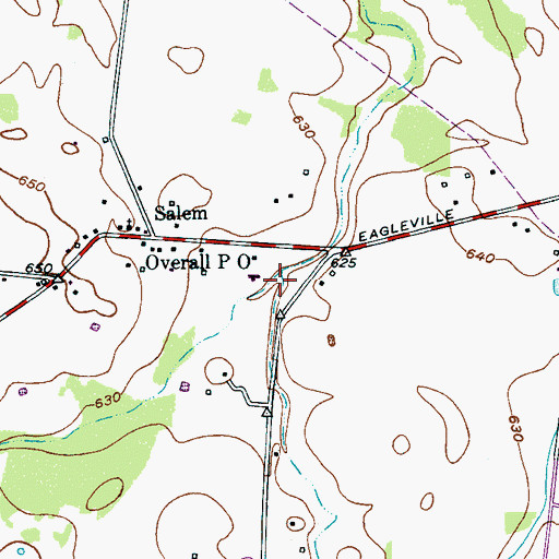 Topographic Map of Armstrong Branch, TN