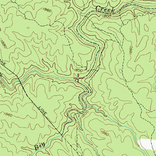 Topographic Map of Armstrong Creek, TN
